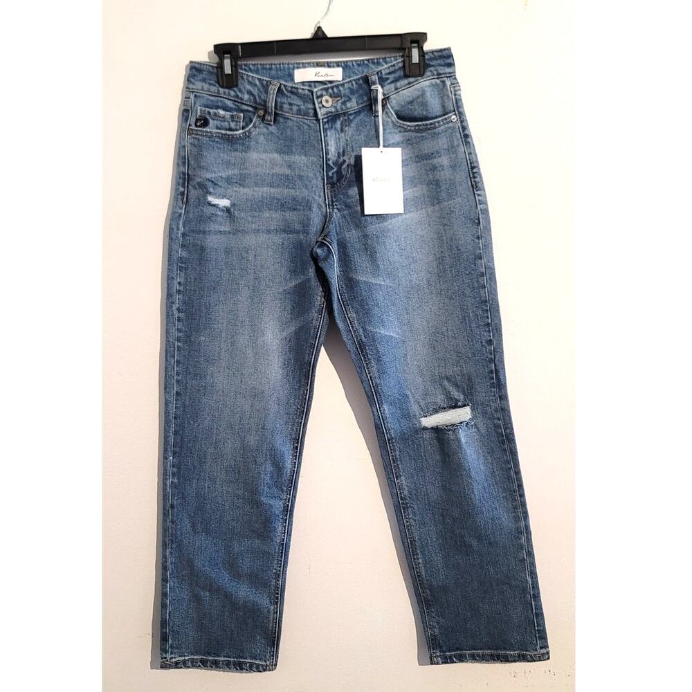 KanCan Distressed Straight Leg Ankle Jeans Blue 27 NEW